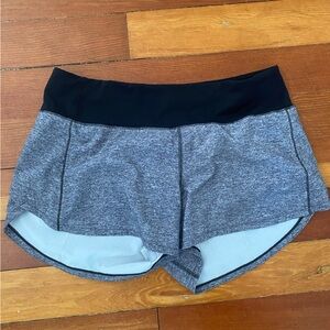Lululemon Athletica Black and Gray Athletic Shorts
